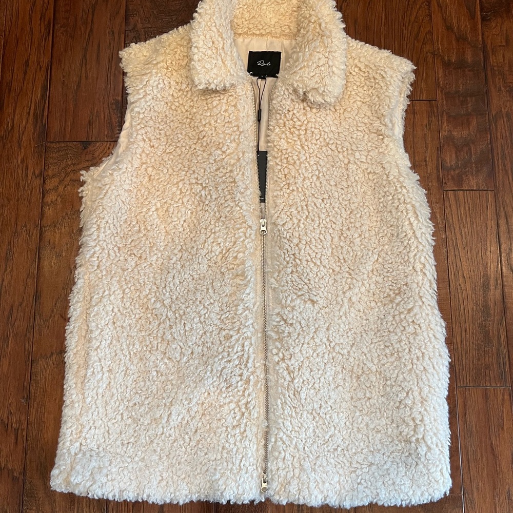 Rails Orion Sherpa Vest in Ivory